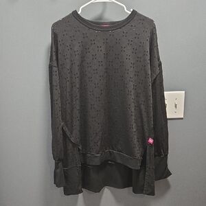 Westwind Black Eyelet Tunic Top